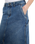 The Dickies Womens Long Denim Skirt in Rinsed Blue & Fade