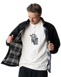 Mike Anderson Lined Shirt Jacket in Black
