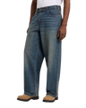 Hilham Extra Loose Straight Jeans in Khaki Tinted Blue