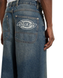 Hilham Extra Loose Straight Jeans in Khaki Tinted Blue