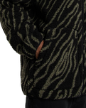 Mount Hope Printed Fleece Jacket in Black