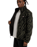 Mount Hope Printed Fleece Jacket in Black