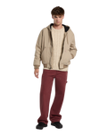 Hilham Hooded Canvas Jacket in Desert Sand