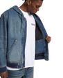 Hilham Hooded Jacket in Khaki Tinted Blue
