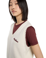 Slayden Knit Vest in Egret