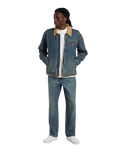 Denim Painter Jacket in Khaki Tinted Blue