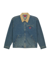 Denim Painter Jacket in Khaki Tinted Blue