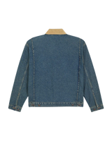 Denim Painter Jacket in Khaki Tinted Blue
