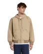 Unlined Canvas Hooded Bomber Jacket in Desert Sand