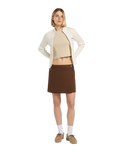 Union Wrap Skirt in Timber Brown