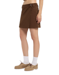Union Wrap Skirt in Timber Brown