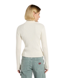 Wellsville Full Zip Cardigan in Egret