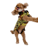 Dog Dryrobe in Green Camo & Black