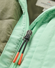 The Passenger Womens Lara Quilted Fleece Jacket in Grey & Olive