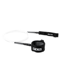 The FCS Regular Essential 7' Leash in White & Black