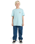 The Billabong Boys Boys Rotor Fill T-Shirt in Dusty Blue