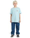 The Billabong Boys Boys Rotor Fill T-Shirt in Dusty Blue
