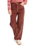 The Billabong Womens Be Free Corduroy Trousers in Espresso