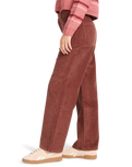 The Billabong Womens Be Free Corduroy Trousers in Espresso