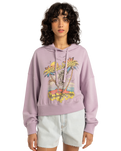 The Billabong Womens All Time Fleece Hoodie in Amethyst Smoke