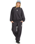 The Billabong Womens So Sunny Kendal Sweatshirt in Black Pebble