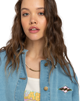 The Billabong Womens Endless Night Denim Jacket in Soft Indigo