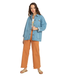 The Billabong Womens Endless Night Denim Jacket in Soft Indigo