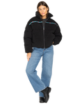 The Billabong Womens Sherpa Puffer Jacket in Black Sands