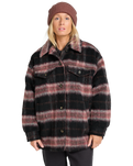 The Billabong Womens Lucky Star Trucker Jacket in Black Pebble