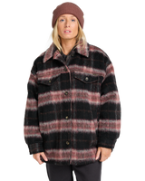 The Billabong Womens Lucky Star Trucker Jacket in Black Pebble