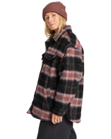 The Billabong Womens Lucky Star Trucker Jacket in Black Pebble