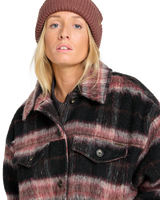 The Billabong Womens Lucky Star Trucker Jacket in Black Pebble