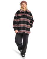 The Billabong Womens Lucky Star Trucker Jacket in Black Pebble