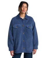 The Billabong Womens Coastal Waves Jacket in Washed Blue