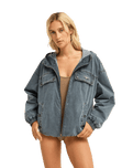 The Billabong Womens Rainy Days Jacket in Salted Blue