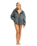 The Billabong Womens Rainy Days Jacket in Salted Blue