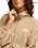 The Billabong Womens Coffee Time 1/4 Zip Sweatshirt in Cobblestone