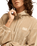 The Billabong Womens Coffee Time 1/4 Zip Sweatshirt in Cobblestone