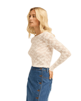 The Billabong Womens Way Out Lace Top in Salt Crystal