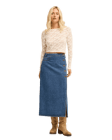 The Billabong Womens Way Out Lace Top in Salt Crystal
