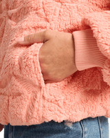 The Billabong Womens Time Off Fleece Jacket in Peach Out
