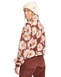 The Billabong Womens Time Off Fleece Jacket in Espresso