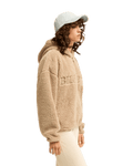 The Billabong Womens Ready To Go 1/4 Zip Fleece Jacket in Cobblestone