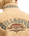 The Billabong Womens Stone Town 1/4 Zip Fleece Jacket in Oat