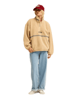 The Billabong Womens Stone Town 1/4 Zip Fleece Jacket in Oat