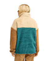 The Billabong Womens Since 73 Vibes 1/4 Zip Fleece Jacket in Colonial Blue