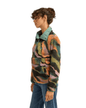 The Billabong Womens Adventure Division Switchback 1/4 Zip Fleece Jacket in Black Multi