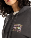The Billabong Womens Nice Vibes Hoodie in Off Black