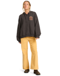 The Billabong Womens El Sol Zip Hoodie in Off Black