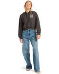 The Billabong Womens Lost Mind Hoodie in Off Black